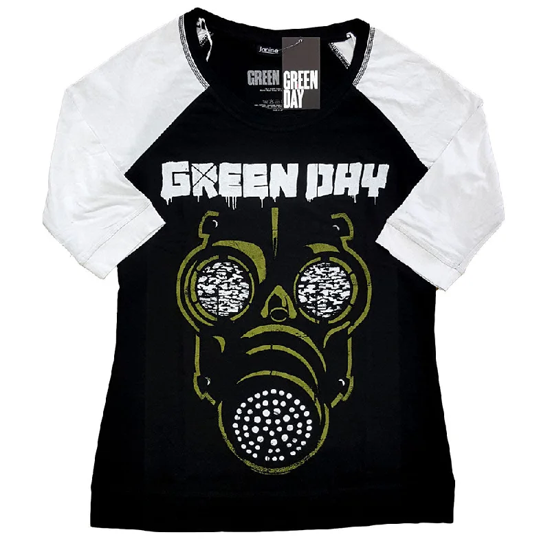 Green Day Green Mask Ladies Raglan T-Shirt Fashionable Trendy Casual