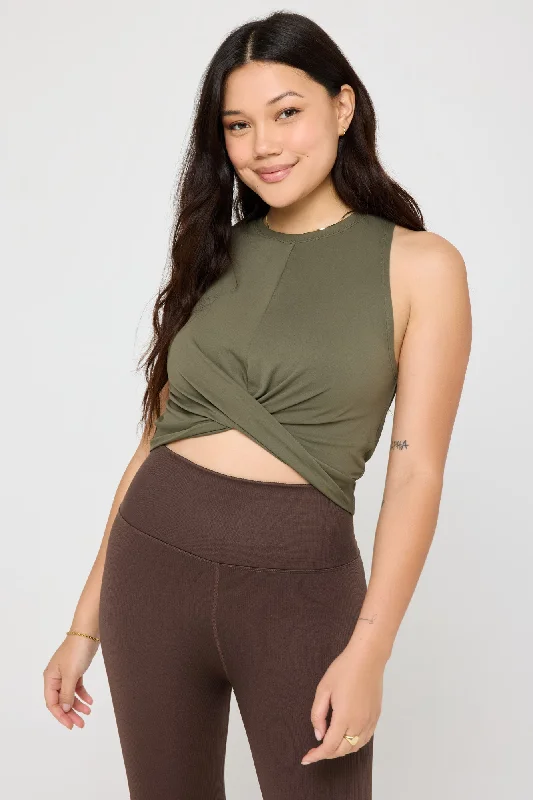 Maci Seamless Tank beige tank top