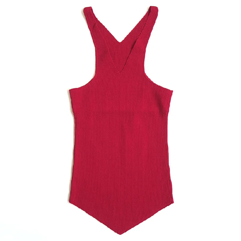 【IIROT/イロット】<br>V Knit Tank <br>026-024-KT75 graphic tank top