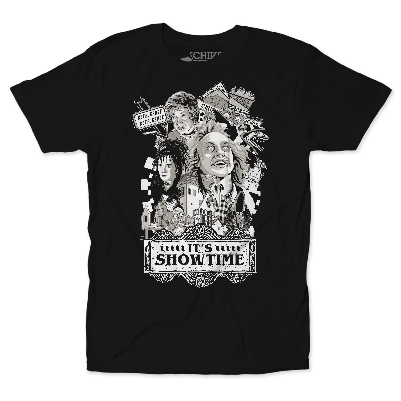 It's Showtime Unisex Tee Zippered Front Buttoned Front Snap Front