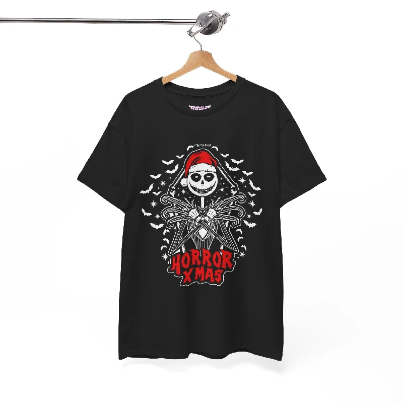 Jack Skellington Christmas Unisex Graphic Tee T-Shirt Sequined Glittery Shiny