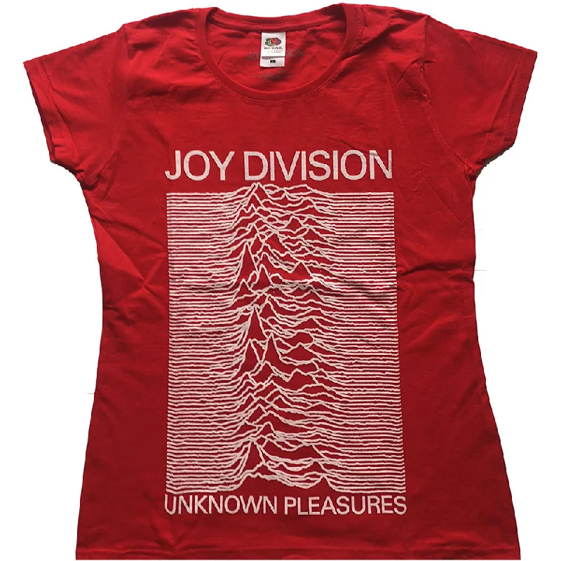 Joy Division Unknown Pleasures Ladies T-Shirt Chenille Blend Fleece Blend Nylon Blend