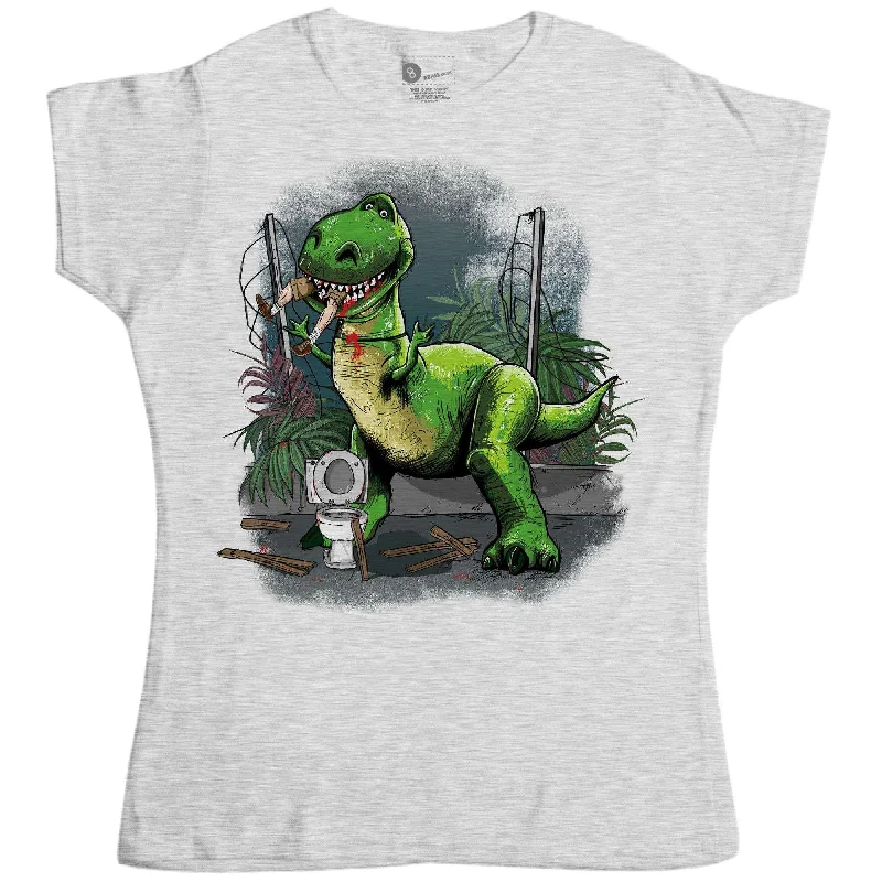 Jurassic Rex Womens Style T-Shirt Spandex Blend Rayon Blend Denim Blend