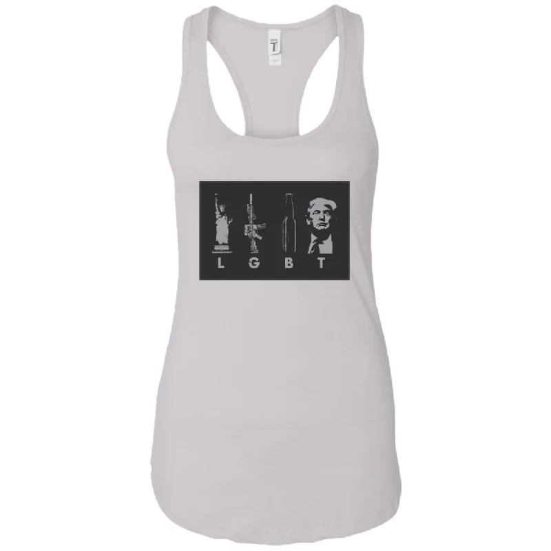 LGBT Donald Trump Ladies Ideal Racerback Tank vintage tank top