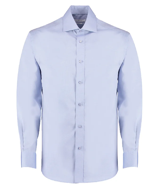 Light Blue - Executive premium Oxford shirt long-sleeved (classic fit) Terry Blend Velvet Blend Canvas Blend