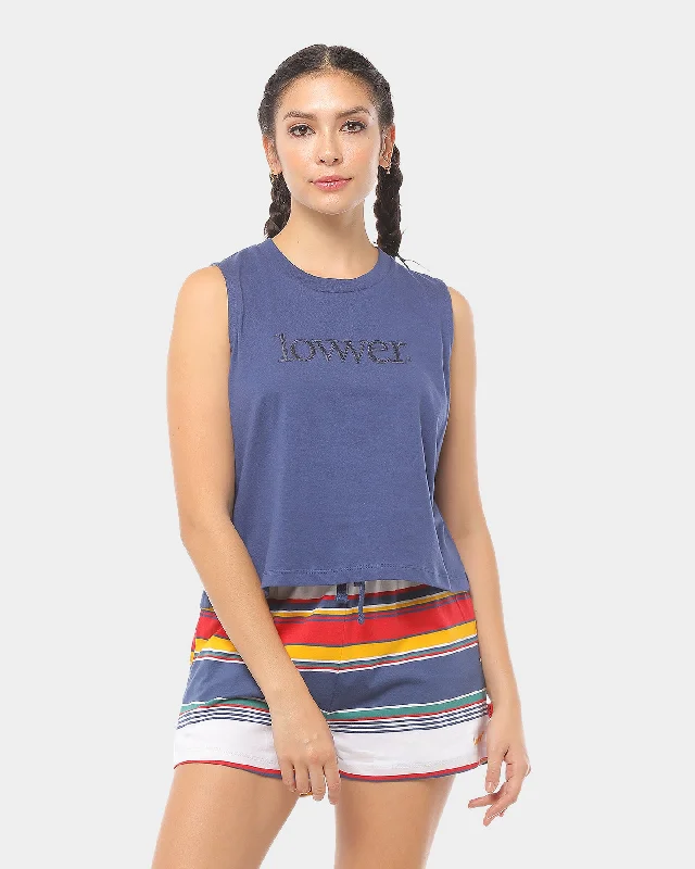 Lower Women's Applebox Crop Tank Blue basic tank top