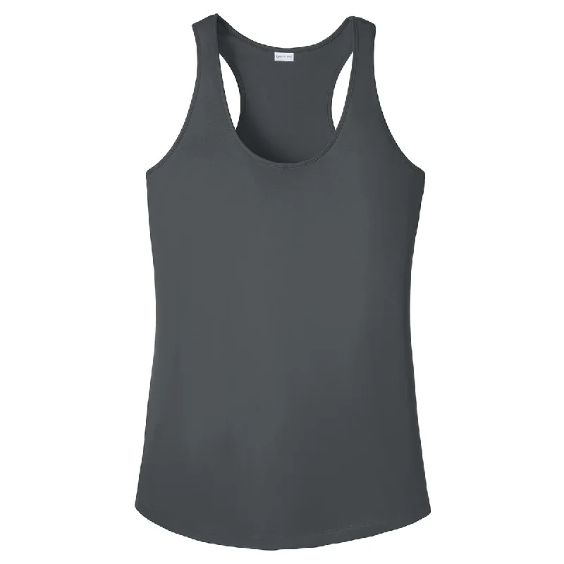 Sport-Tek Women's Iron Grey PosiCharge Competitor Racerback Tank adorable tank top
