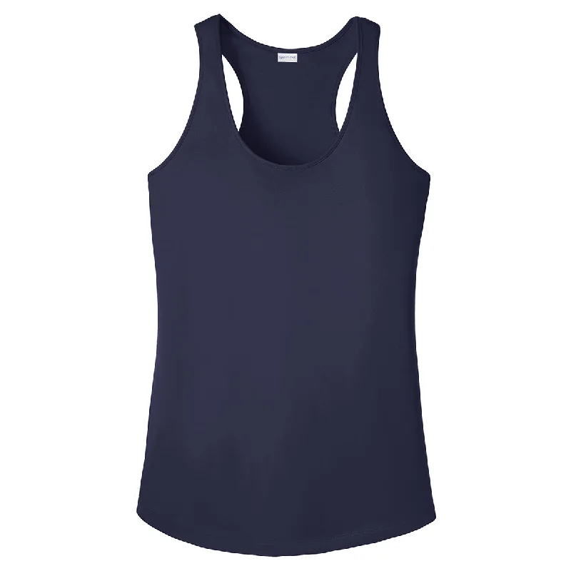 Sport-Tek Women's True Navy PosiCharge Competitor Racerback Tank peekaboo tank top