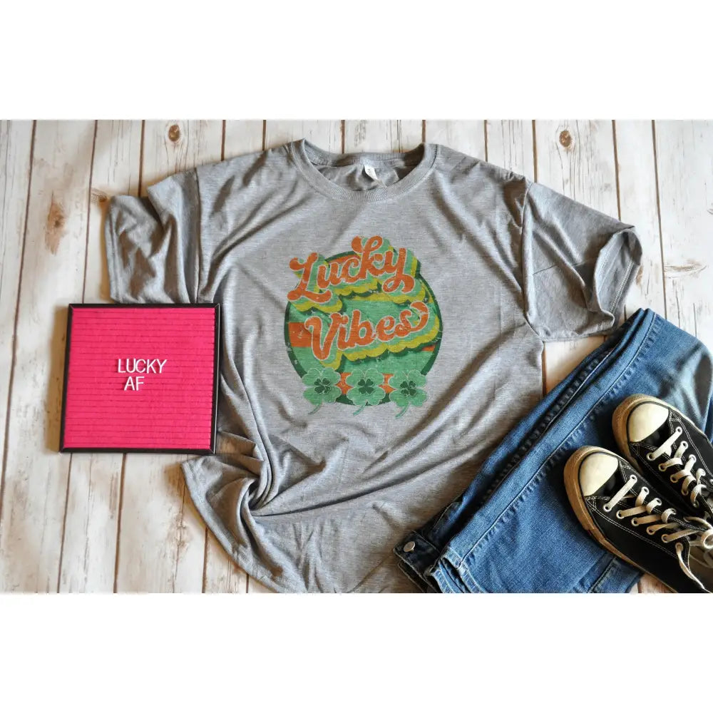 Lucky Vibes Unisex Shirt Notch Collar Peter Pan Collar Cowl Neck