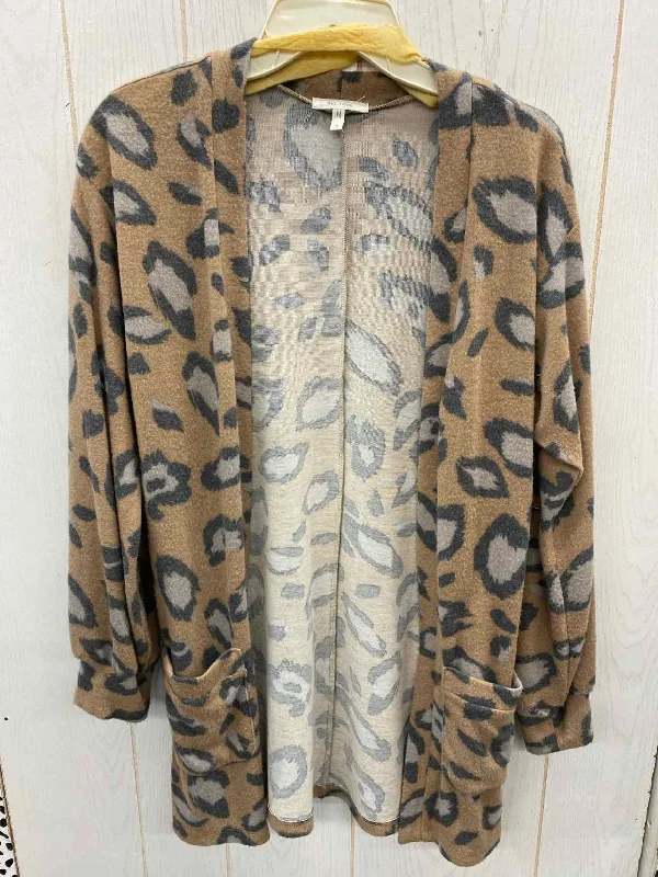 Maurices Tan Womens Size Small Shirt Spandex Blend Rayon Blend Denim Blend