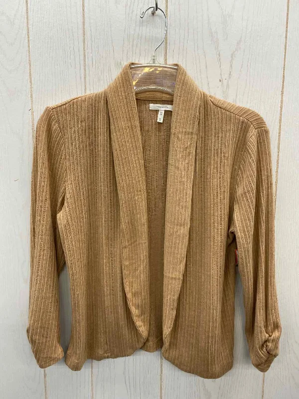 Maurices Tan Womens Size Small Shirt Hooded Caped Shawl Collar