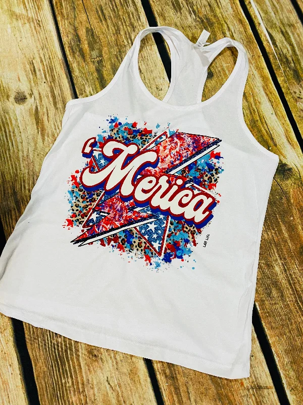 Merica Razorback Tank Top graphic tank top