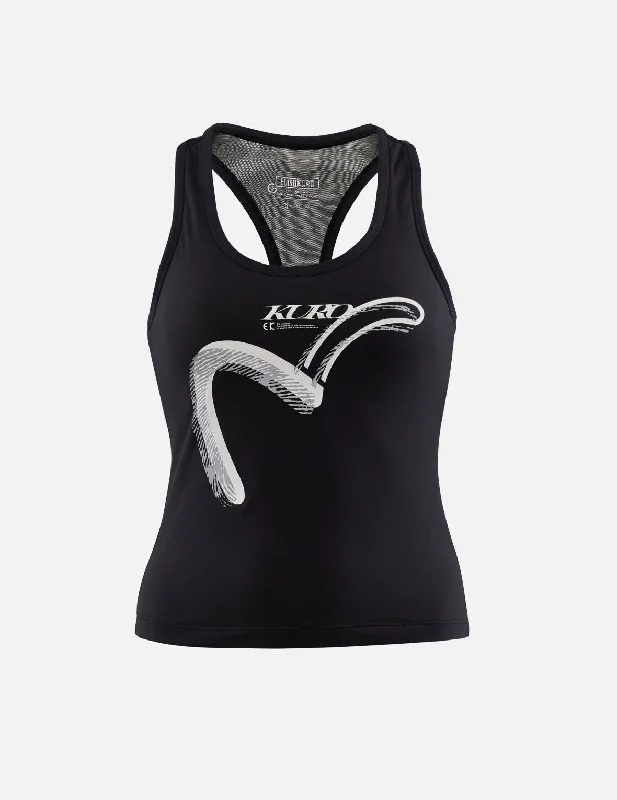 Mesh-blocking Y-Back Tank off shoulder tank