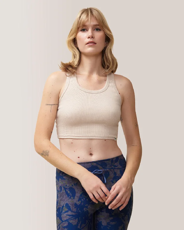 Mile-End Tank Top - Hazel Wood mesh tank top