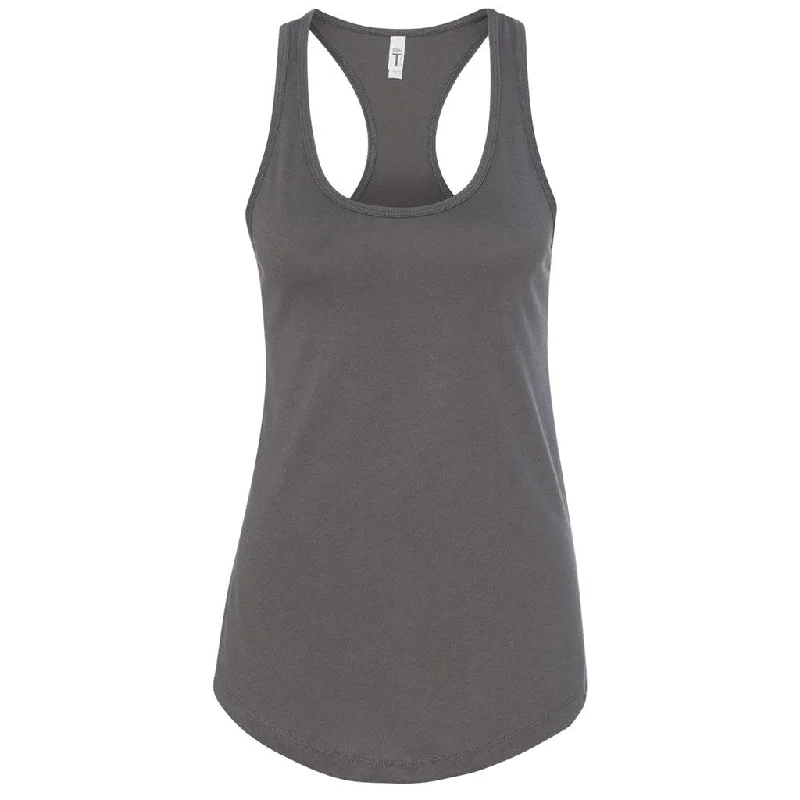 Next Level Women's Dark Grey Ideal Racerback Tank scoop neck tank