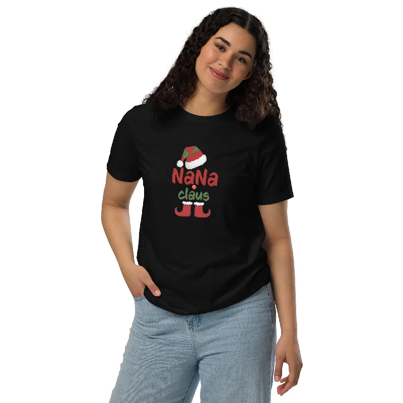 Nana Claus Graphics Women Staple Eco T-shirt Layered Multi-layer Single Layer