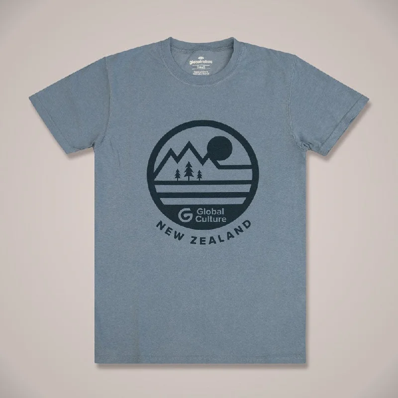 New Zealand Blue Moon Unisex T-shirt Denim Fabric Leather Fabric Suede Fabric