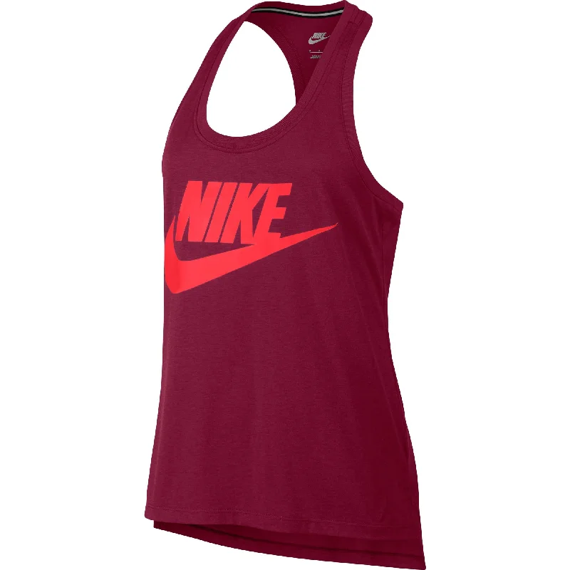 Nike NSW Signal Swoosh Logo Printed Women's Tank Top Red/Crimson navy tank top