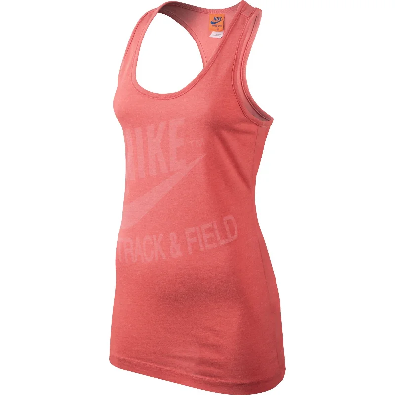 Nike RU NTF Women's Running Tank Top Orange grey tank top