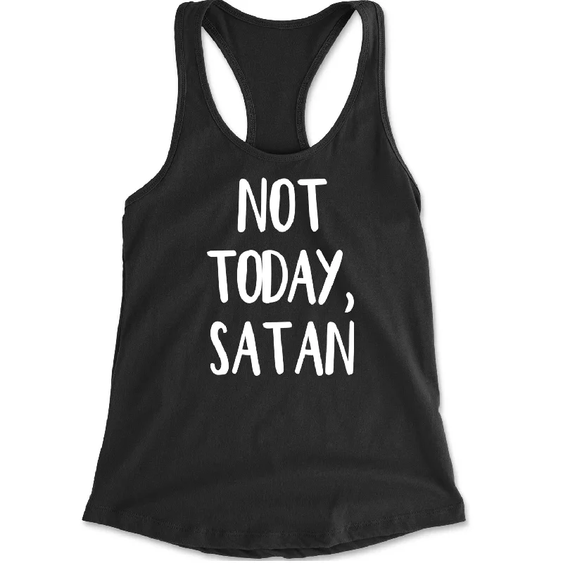 Not Today, Satan Jesus Already Won Racerback Tank Top for Women sequin tank top