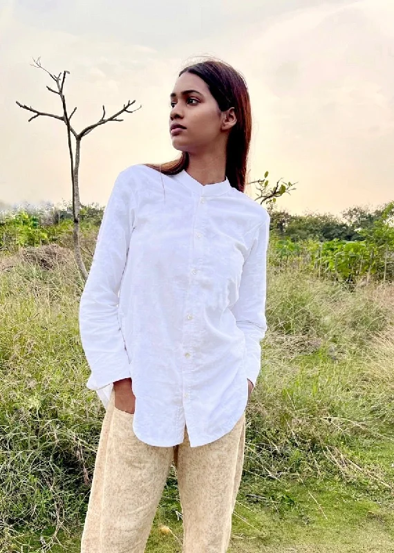Organic Cotton White Shirt | Summer Shirt for women | Formal Shirt Mesh Fabric Canvas Fabric Denim Fabric