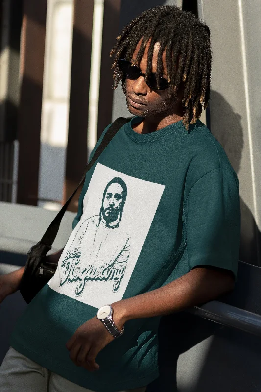 Post Malone You're Disgusting White Print Unisex Oversized T-shirt Handmade Hand-knitted Hand-woven