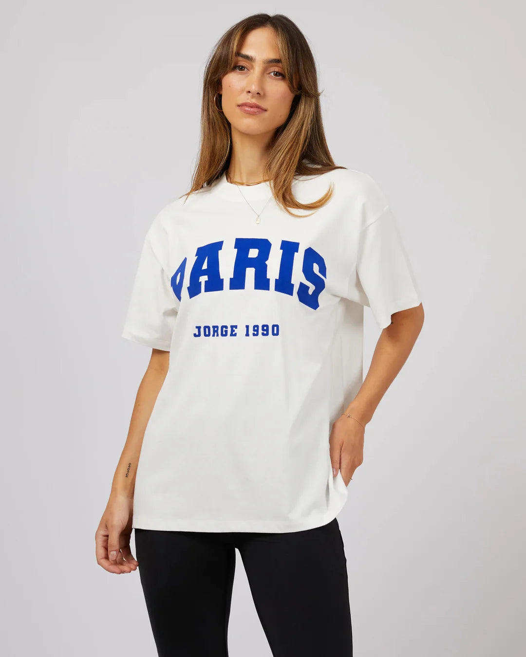 Paris Tee  Vintage  White Iron Safe Non-Iron Wrinkle Free