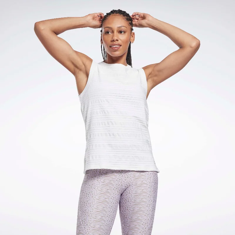 Perforated Tank Top White athletic tank top