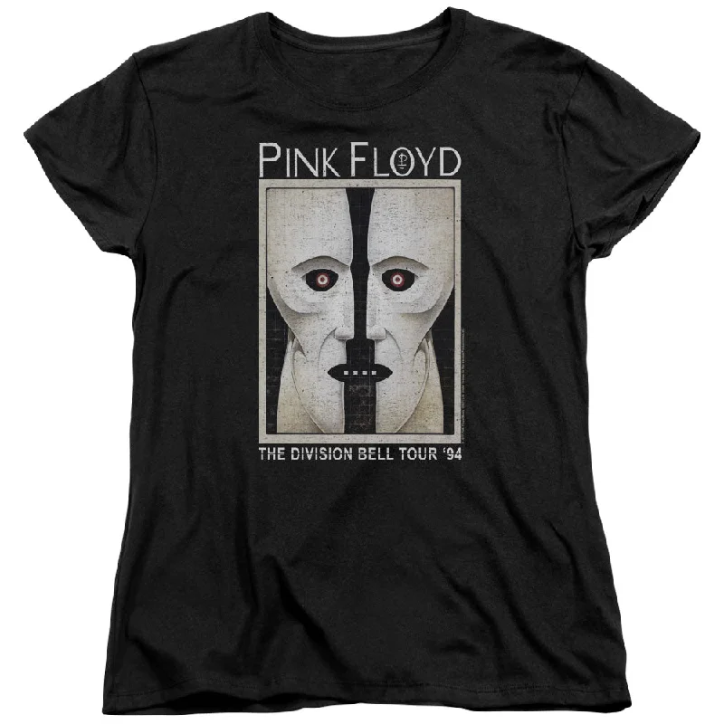 Pink Floyd The Division Bell Women's 18/1 100% Cotton Short-Sleeve T-Shirt Collared Crew Neck Turtle Neck
