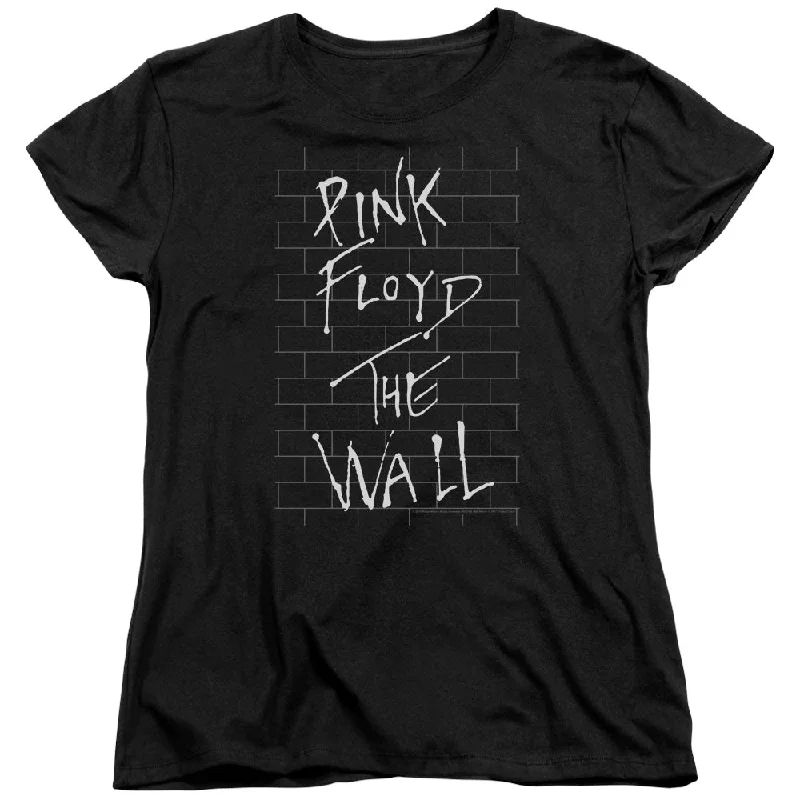 Pink Floyd The Wall 2 Women's 18/1 100% Cotton Short-Sleeve T-Shirt Seamless Knitted Crochet
