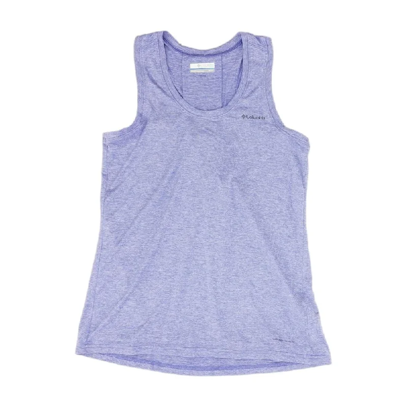 Purple Solid Active Tank gold tank top