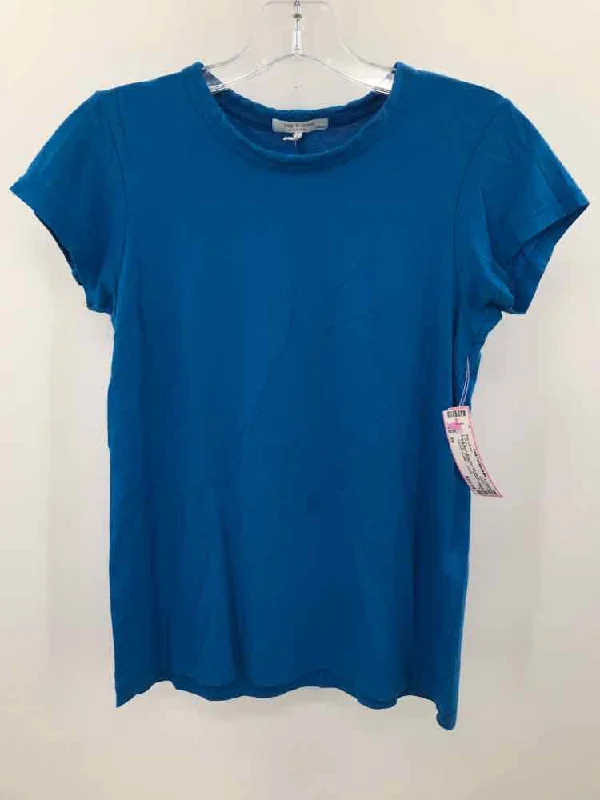 Pre-Owned Rag & Bone Blue Size XS T-shirt Chenille Blend Fleece Blend Nylon Blend