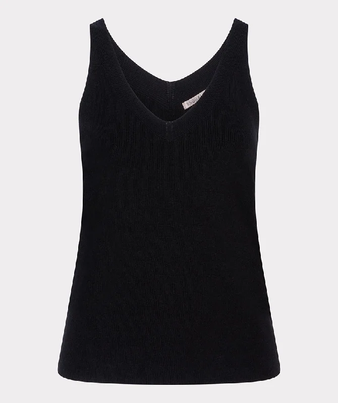 Rib Knit Singlet Tank Top teal tank top