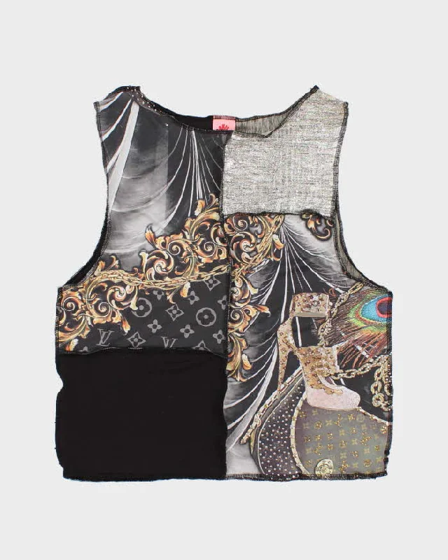 Rokit Originals Jane Reworked Tank - S rhinestone tank top