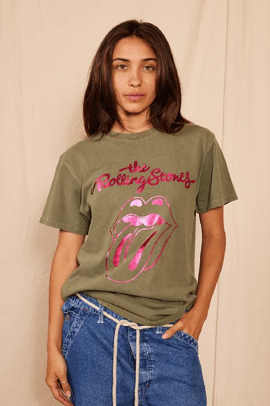 Rolling Stones Sticky Fingers Foil Tee Seamless Knitted Crochet