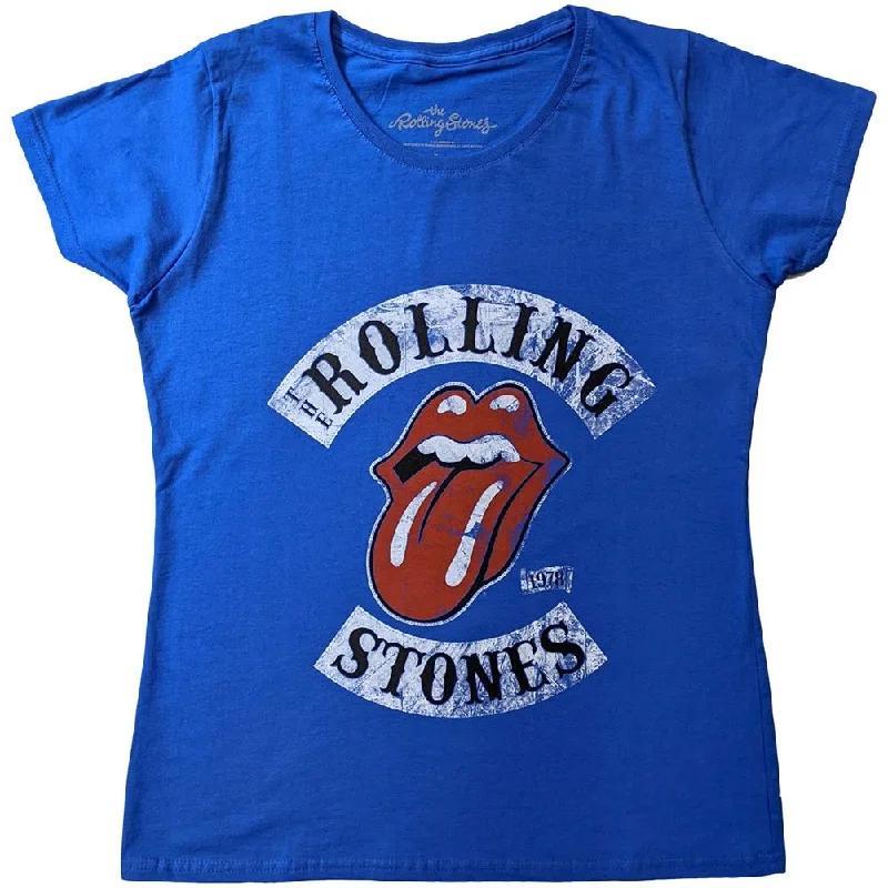 Rolling Stones Tour '78 Ladies T-Shirt Embroidered Appliqued Beaded