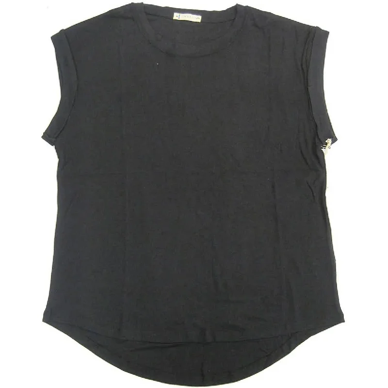 Rusty Blank Rib Rolled Women's Tank Shirts (Brand New) cold shoulder tank