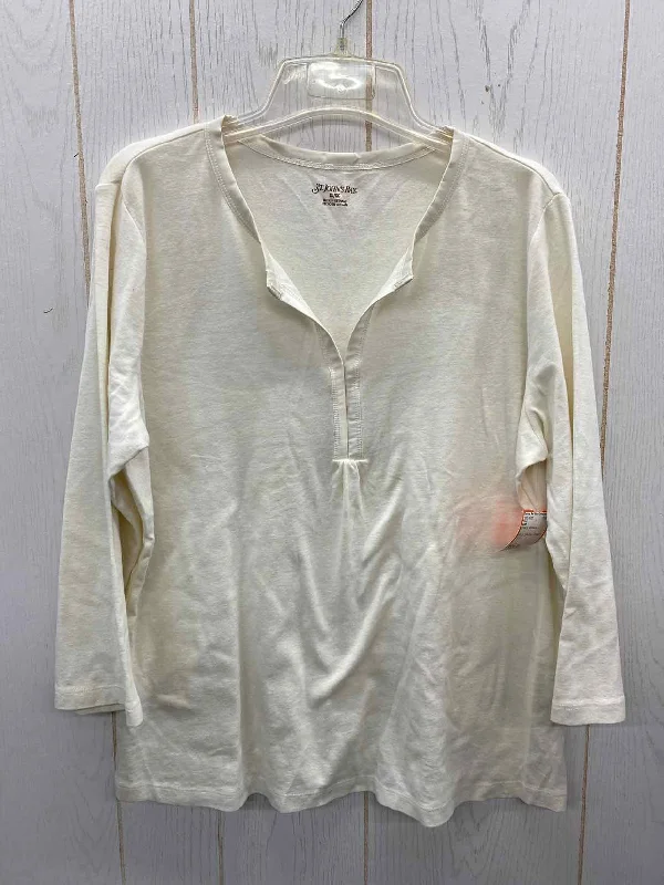 SJB Cream Womens Size XL Shirt Faux Fur Fabric Real Fur Fabric Shearling Fabric