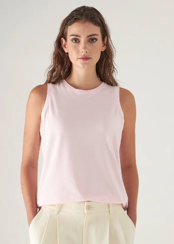 Sublime Reactive Pima Cotton Stretch Boyfriend Tank white tank top