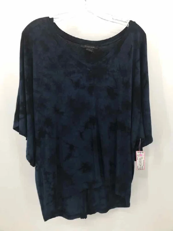 Pre-Owned Tahari Navy Size Small T-shirt Chenille Brocade Lace