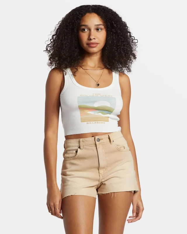 The Golden West Cropped Tank Top pastel tank top