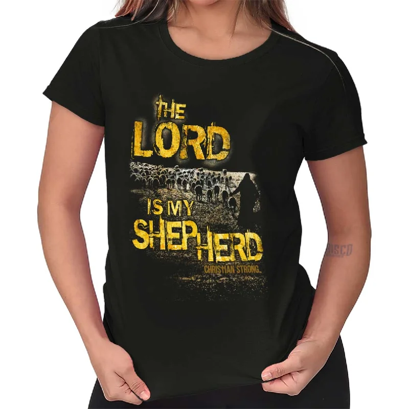 Lord Is My Shepherd Ladies T Shirt Fleece Nylon Spandex