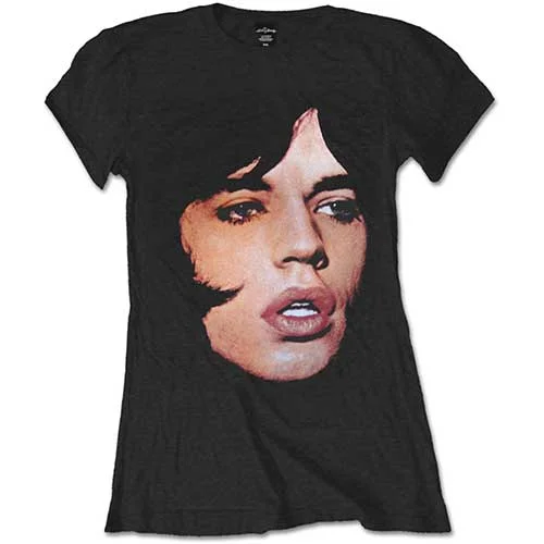 The Rolling Stones Mick Portrait Ladies T-Shirt Oversized T-Shirt Spandex breathable