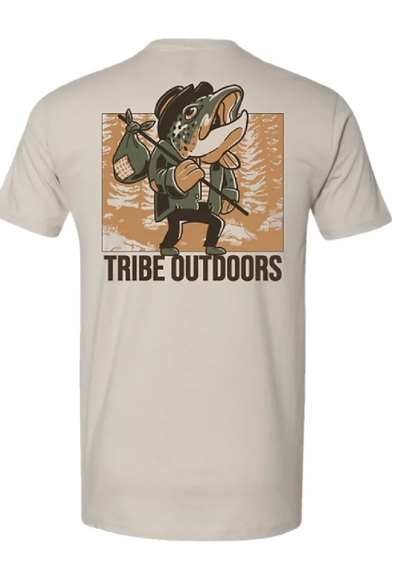 Tribe Outdoors Trout Bum Tee Anti-Shrink Durable Soft