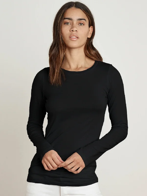 Zofina Crew Neck Long Sleeve T-Shirt Machine Wash Dry Clean Hand Wash