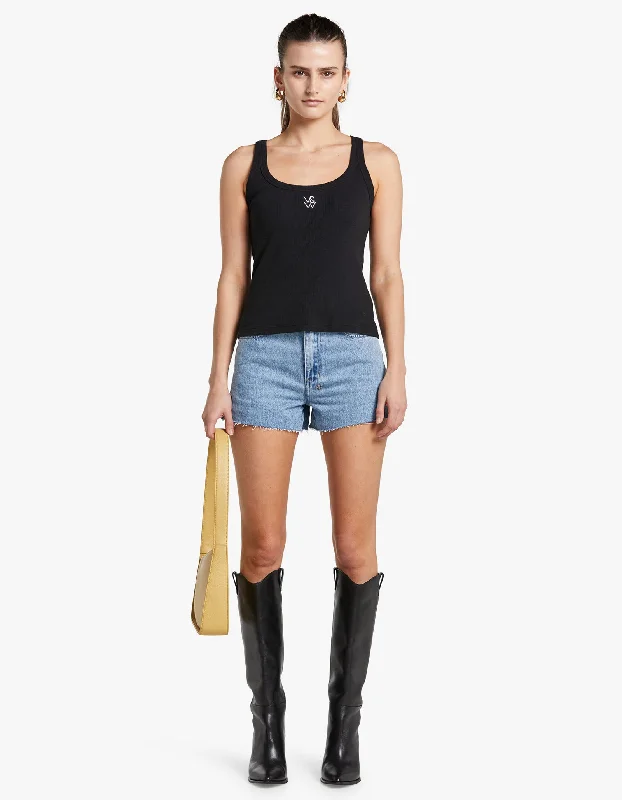 V&W Tank - Black cozy tank top