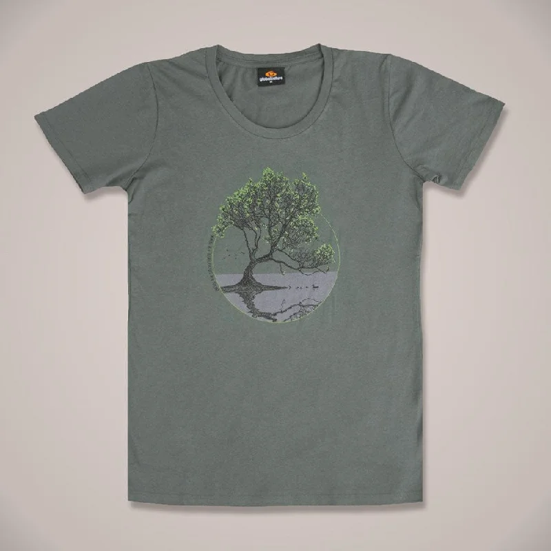 Wanaka Tree II Womens T-shirt Ribbed Striped Patterned