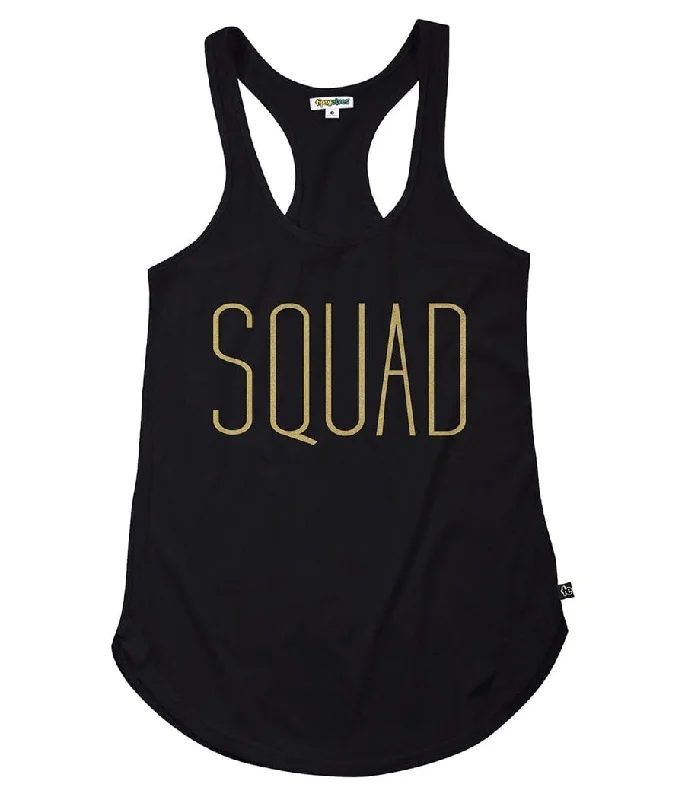 Women's Black Squad Tank Top cutout tank top