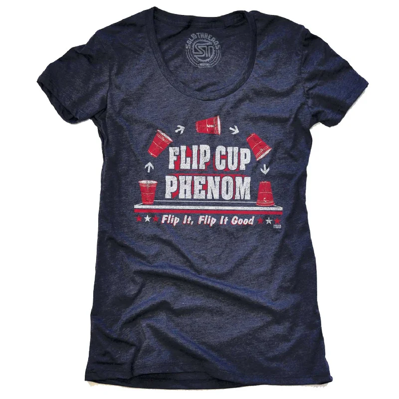 Women's Flip Cup Phenom T-shirt Wool Fabric Cashmere Fabric Tweed Fabric