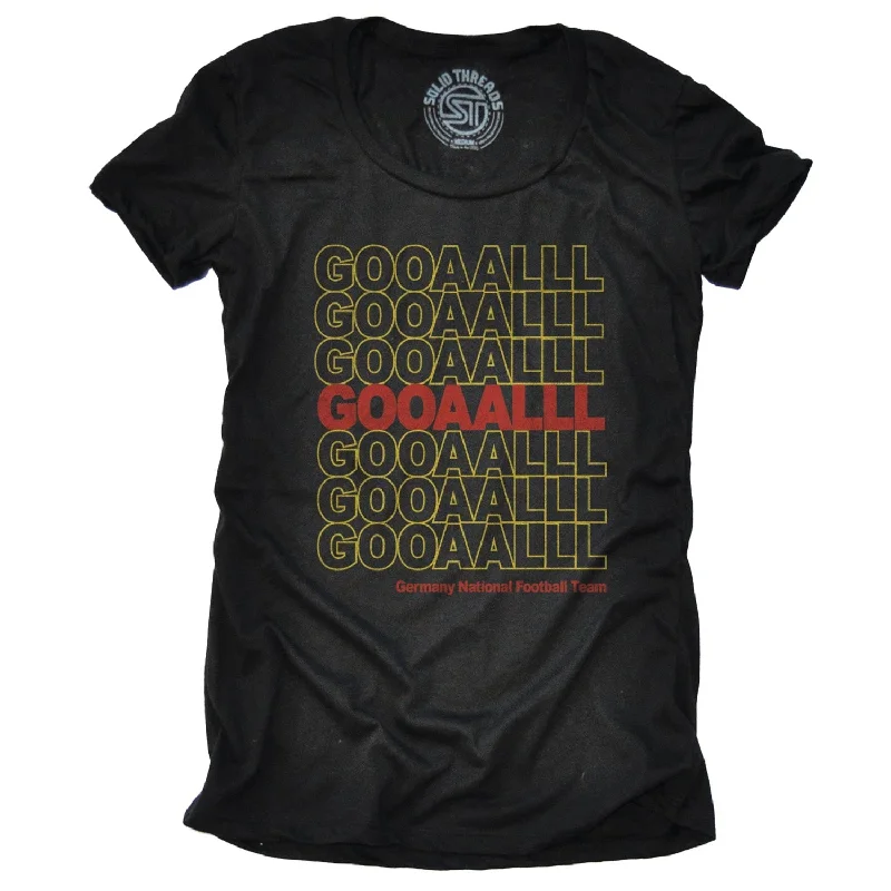 Women's Germany Soccer Goaalll T-shirt Wool Fabric Cashmere Fabric Tweed Fabric
